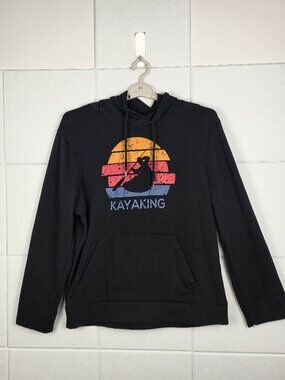 Unisex Kyodan Outdoors Kayaking Graphic Hoodie – Black –‎ Size L